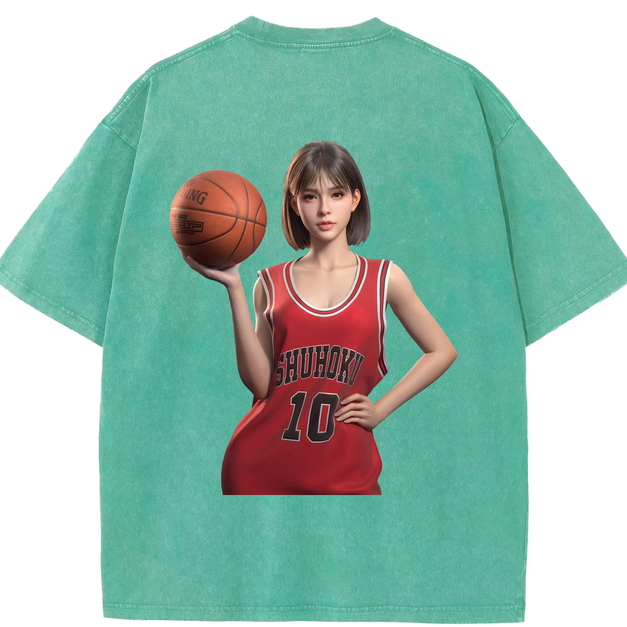 （画像用） SLAM DUNK／スラムダンク 綿100% ヴィンテージ風 半袖Tシャツ（背面プリント）